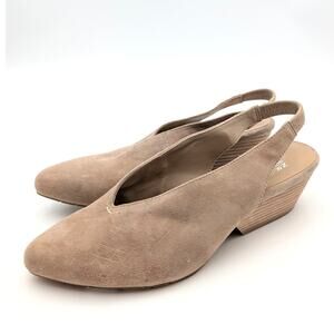 Eileen Fisher Hena Slingback Block Heel Pump Women's Earth Size US10 EU41